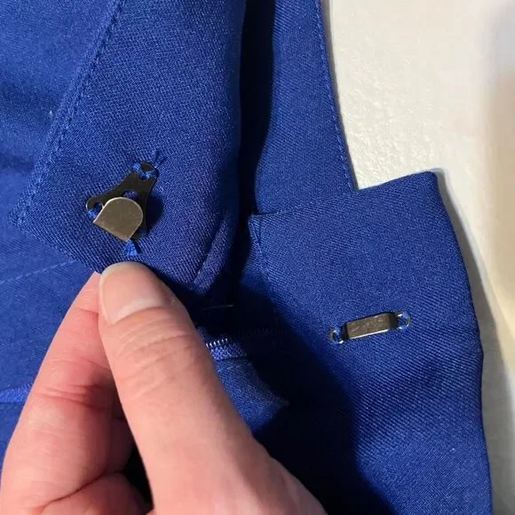 Cobalt Blue Wide Leg Trousers XXL Elastic Waist - Picture 4 of 8